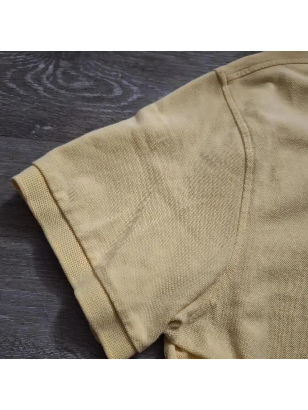 J. Crew Men's Pale Yellow Polo with Embroidered Logo Cotton Polo, Preppy Spring